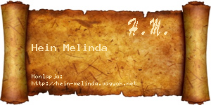 Hein Melinda névjegykártya